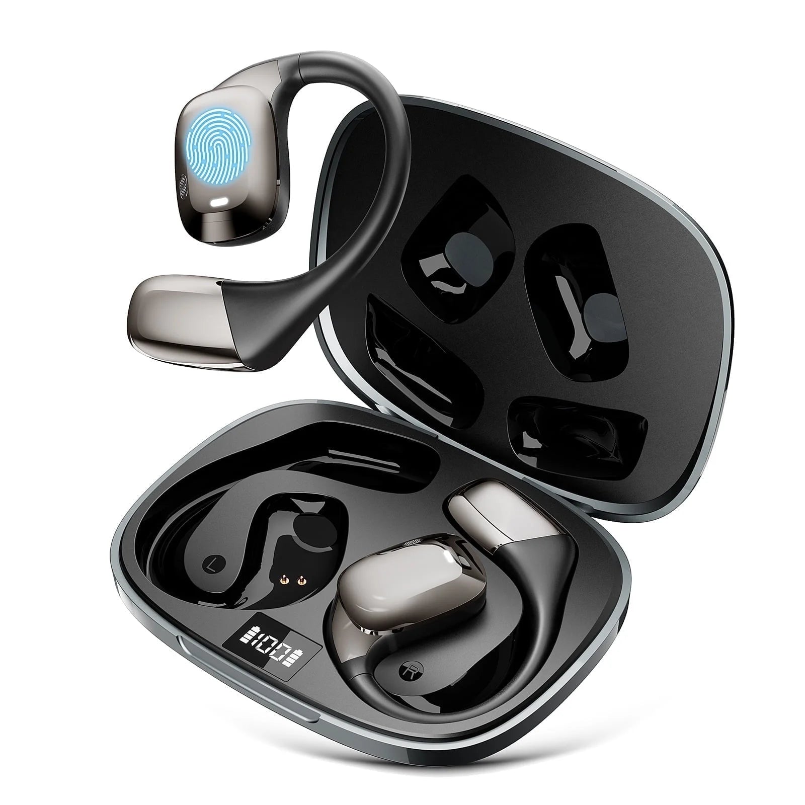 AI Translation Earbuds, Real Time Translator Earphones for 144 Languages, Wireless Bluetooth Headphones Compatible with Ios & Android, Ideal for Travel Business